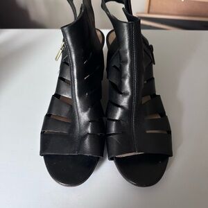 Black Women's Clark brand heeled Sandals